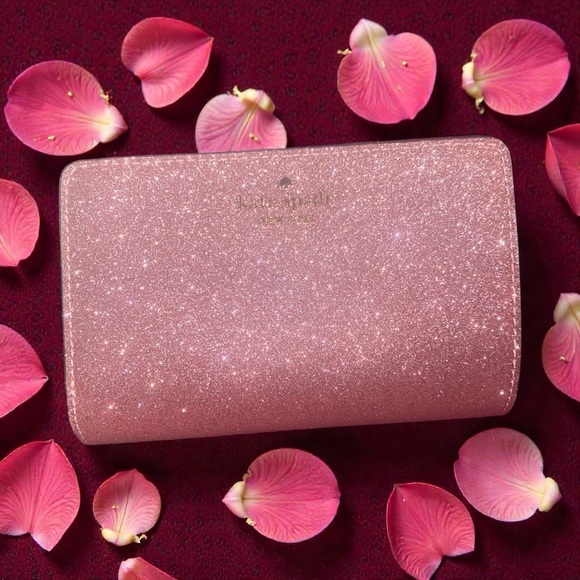 kate spade Handbags - Kate Spade Glitter Pink Compact Bifold Wallet